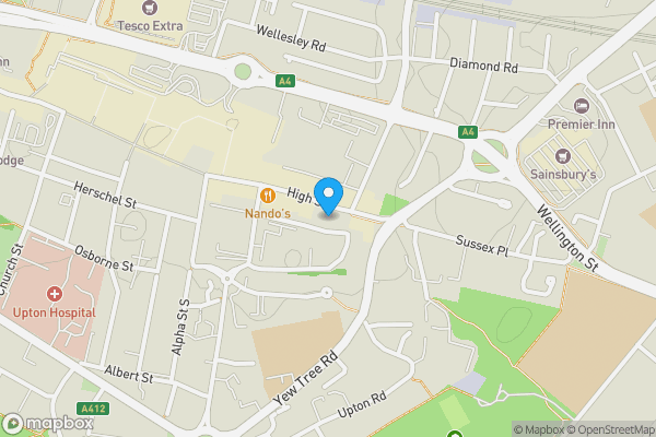 Map location for Flat 2, Skyline 292-298, High Street, SLOUGH, Berkshire, SL1 1GF
