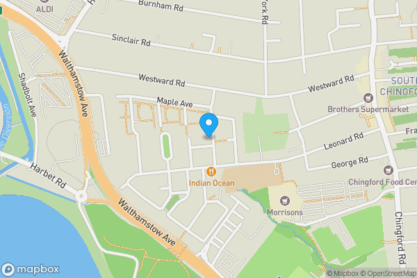 Map location for 14 Silver Birch Avenue, Chingford, London, E4 8YT