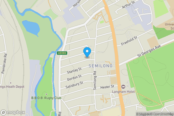 Map location for 12 Baker Street, Semilong, Northampton, Northamptonshire, NN2 6DJ