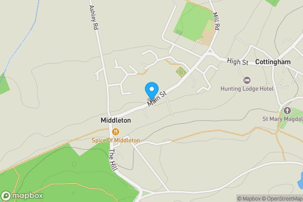 Map location for Building Plot & 31 Main Street, Middleton, Northamptonshire, LE16 8YU