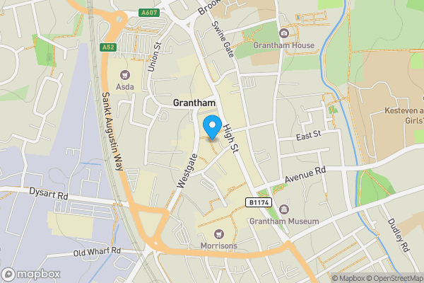 Map location for The George Shopping Centre, High Street, Grantham, Lincolnshire, NG31 6LH