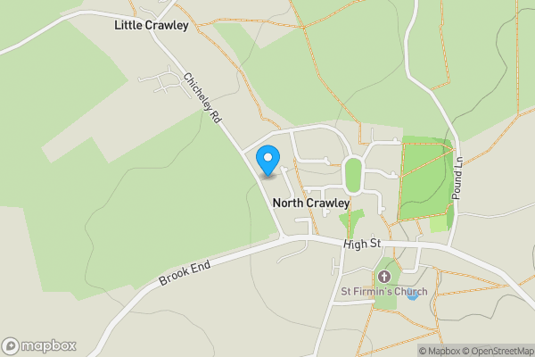 Map location for 20 Chicheley Road, North Crawley, Milton Keynes, Buckinghamshire MK16 9LP
