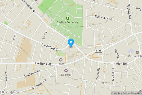 Map location for Apartment 48 Constable Court, Foxhill Road East, Carlton, Nottingham, NG4 1RW