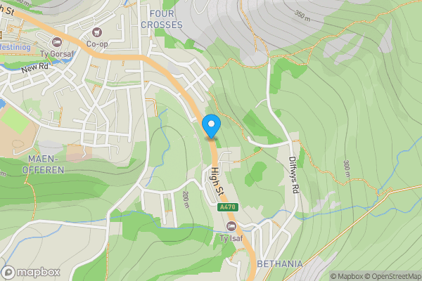 Map location for High Street, Blaenau Ffestiniog, Gwynedd, LL41 3AJ