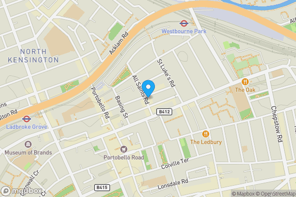 Map location for Apollo House, 18 All Saints Road, Notting Hill, London, W11 1HH