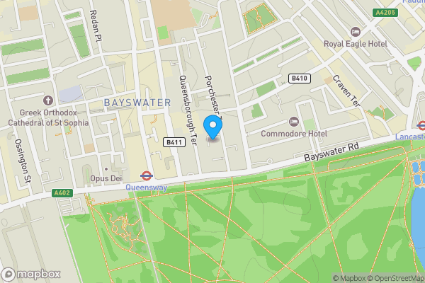 Map location for Flat 35, 6 Porchester Terrace, Bayswater, London, W2 3TL