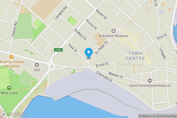 Map location for 8 York Street, Peterhead, Aberdeenshire, AB42 1QA