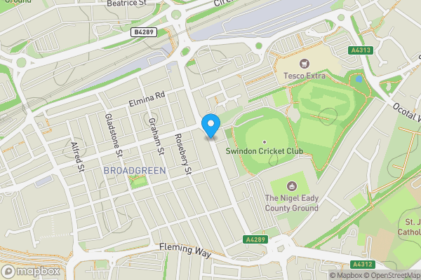 Map location for County Road, SWINDON, Wiltshire, SN1 2EE