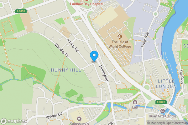 Map location for Worsley Road, Newport, Isle of Wight, PO30 5JF