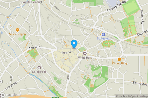 Map location for 4 Fore Street, St. Austell, Cornwall, PL25 5EN