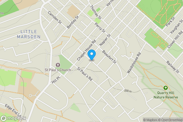 Map location for Napier Street, NELSON, Lancashire, BB9 0RA