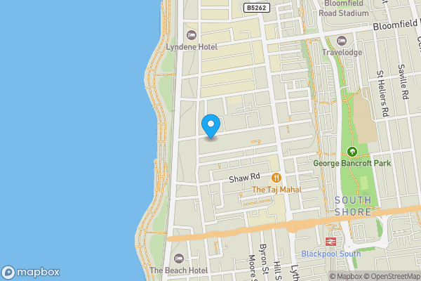 Map location for The Hurstmere, 5 Alexandra Road, Blackpool, Lancashire FY1 6BU