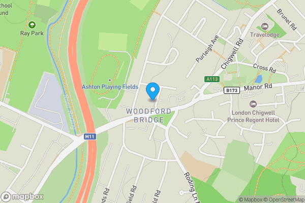 Map location for 6 Gainsborough Road, Woodford Green, Essex, IG8 8EE