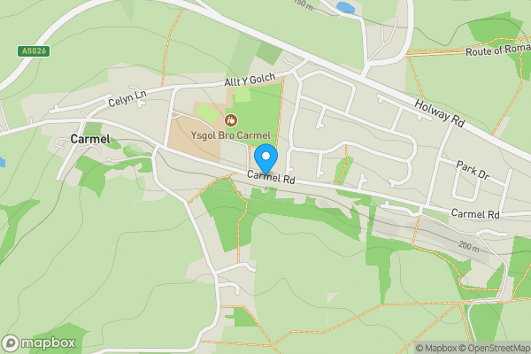 Map location for Carmel Road, Holywell, Clwyd, CH8 8NU