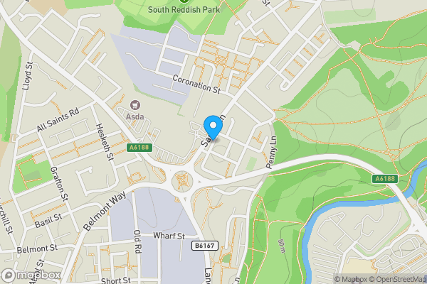Map location for Sandy Lane, Stockport, SK5