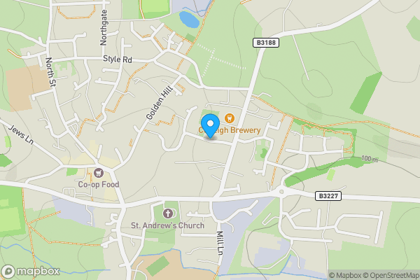 Map location for Old Brewery Road, Wiveliscombe, Taunton, Somerset, TA4