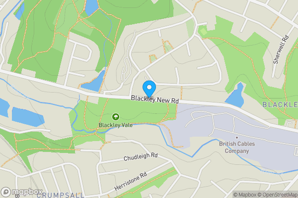 Map location for Land At Blackley Mere, Blackley New Road, Manchester, Greater Manchester, M9 8FS