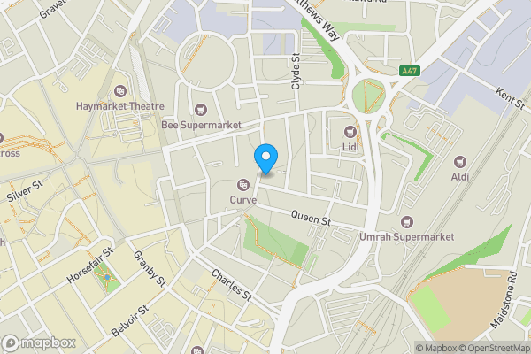 Map location for Apartment 23, Alexandra House, 47 Rutland Street, Leicester, LE1 1SE