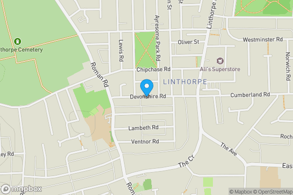 Map location for Devonshire Road, Middlesbrough, Cleveland, TS5 6DL