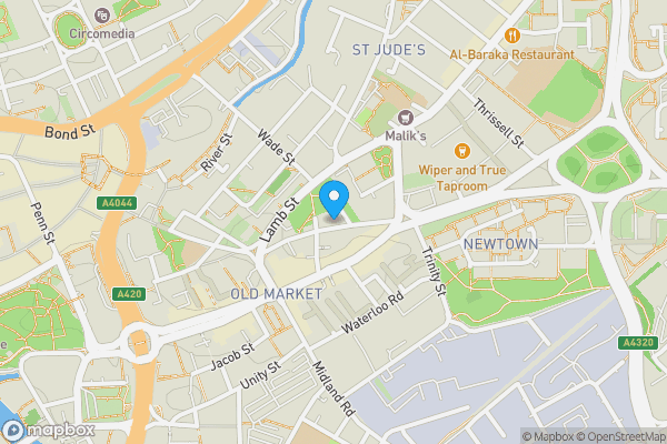 Map location for Flat 39 Cabot Court, Braggs Lane, Bristol, BS2 0AX