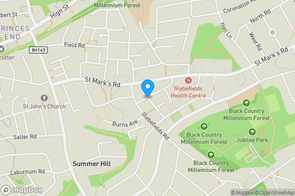 Map location for Kipling Close, Tipton, West Midlands, DY4 0SJ