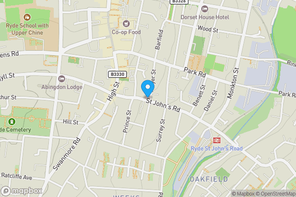 Map location for 26 St. Johns Road, Ryde, Isle Of Wight, PO33 2RN