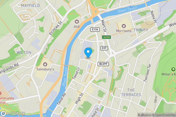 Map location for B & M Store Croft Road Hawick TD9 9RD