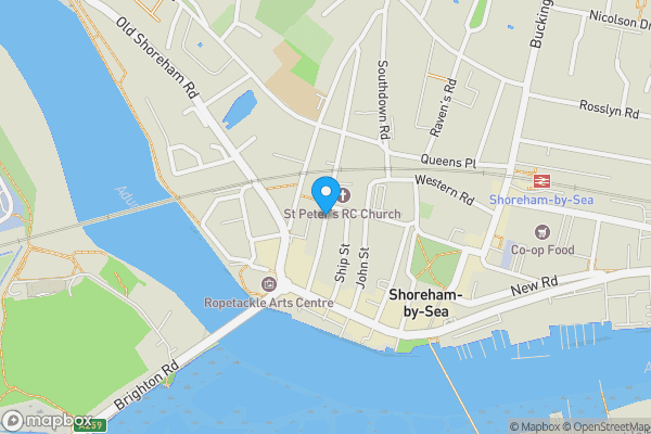 Map location for West Street, Shoreham, West Sussex, BN43