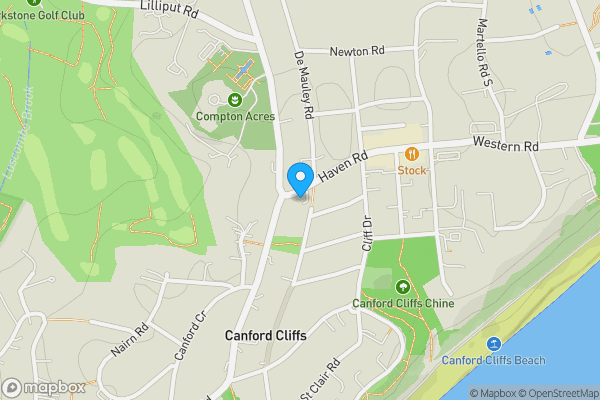 Map location for The Anchorage 47 Haven Road, Canford Cliffs Poole Dorset BH13 7LH