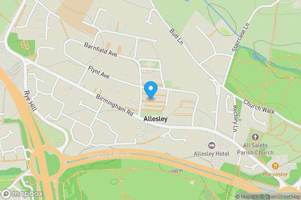 Map location for 34 Packington Avenue, Allesley, Coventry, West Midlands CV5 9GZ