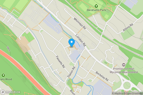 Map location for Flat 14 Blake House, Queensmead Road, Loudwater, High Wycombe, Buckinghamshire, HP10 9XE