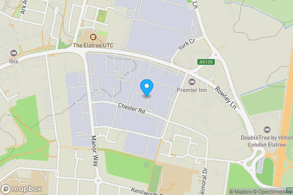 Map location for Unit 6 Devonshire Business Park, Chester Road, Borehamwood, Hertfordshire, WD6 1NA