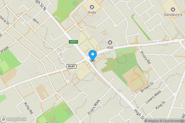 Map location for 9 High Street South, Dunstable, Bedfordshire, LU6 3RZ