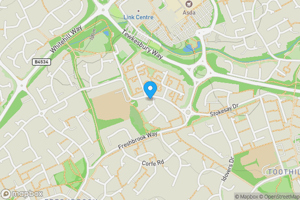 Map location for Land Adjacent to 7 Bellver, Toothill, Swindon, Wiltshire, SN5 8JU