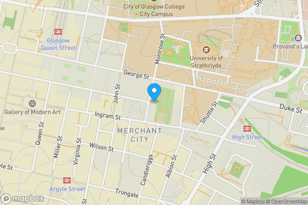 Map location for Flat 28, 20, Montrose Street, Glasgow, Glasgow City, G1 1RE