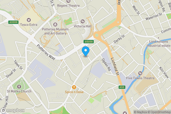 Map location for 6 Brunswick Place, Stoke-on-Trent, ST1 3DD