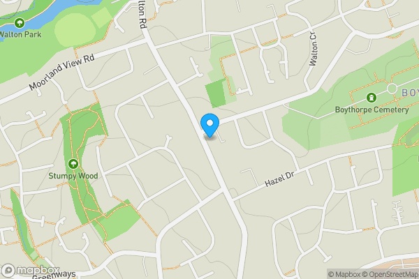 Map location for 110 Walton Road, Walton, Chesterfield, Derbyshire, S40 3BU