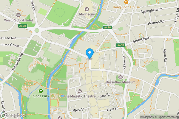 Map location for 6 Market Place, Retford, Nottinghamshire, DN22 6HB
