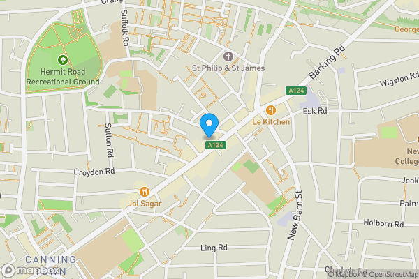 Map location for Flat 5, 315 Barking Road, London, Canning Town, E13 8EE