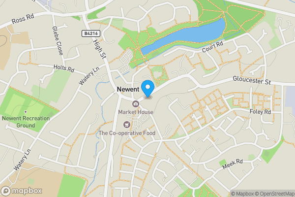 Map location for 25-27 Church Street, Newent, Gloucestershire, GL18 1PU