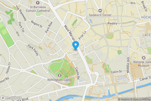 Map location for Maid Marian House, Nottingham, Nottinghamshire, NG1 6BH
