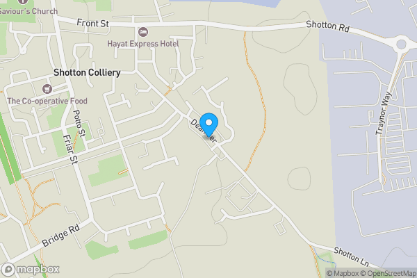 Map location for 14 Dene Terrace Shotton Colliery, Durham, County Durham, DH6 2QX