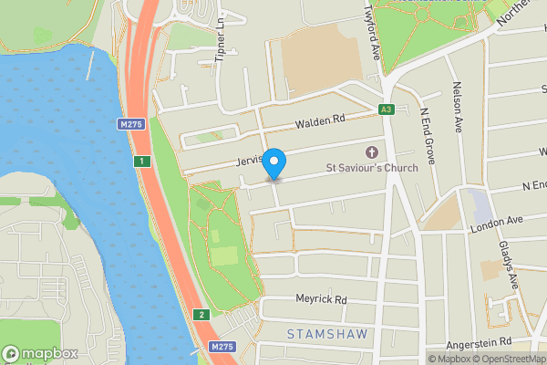 Map location for Widley Road, Portsmouth, Hampshire, PO2 8PN