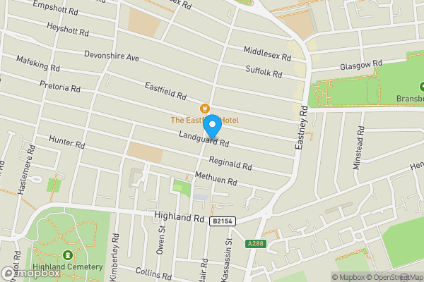 Map location for Landguard Road, SOUTHSEA, Hampshire, PO4 9DR