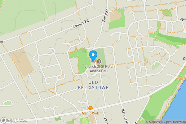 Map location for 7 Ferry Road, Felixstowe, Suffolk, IP11 9NB