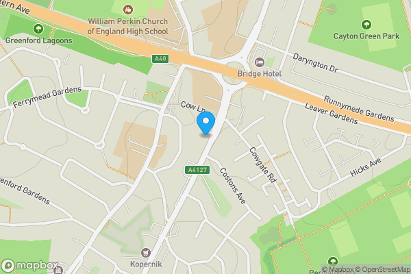 Map location for 459 Greenford Road, Greenford, Middlesex, UB6 8RQ
