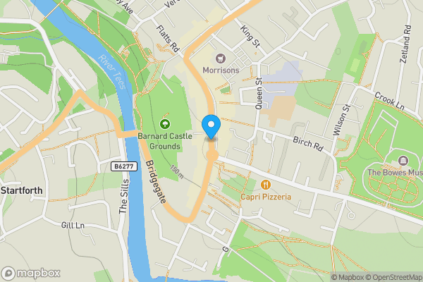 Map location for Market Place, Barnard Castle, County Durham, DL12 8ND