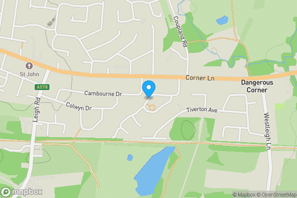 Map location for Bexhill Drive, Leigh, Greater Manchester, WN7