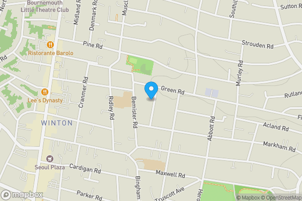 Map location for 20 Crichel Road, Bournemouth, Dorset, BH9 1JG