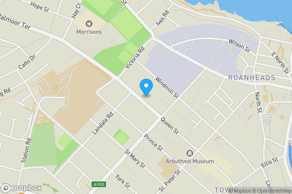 Map location for 118 Queen Street, Peterhead, AB42 1TY